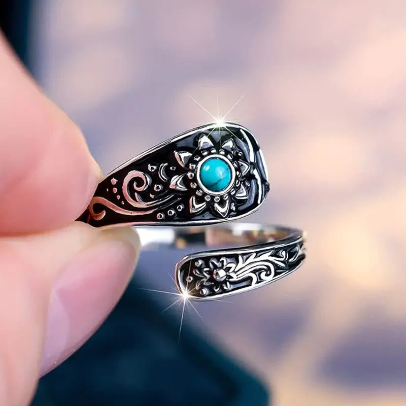 FREE Today: Adjustable Vintage Lotus Flower Ring - image 2