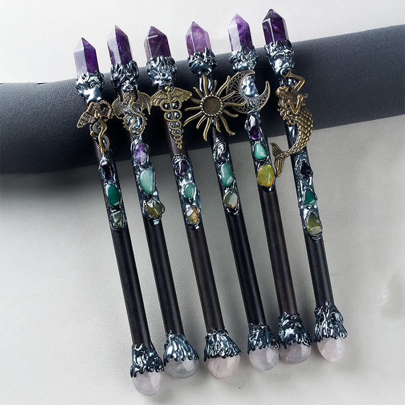 Olivenorma Amethyst Torch-shaped Crystal Wands - image 0