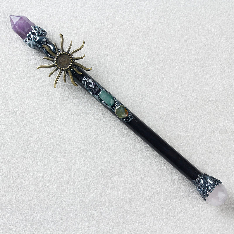 Olivenorma Amethyst Torch-shaped Crystal Wands - Sun - image 6