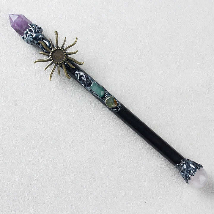 Olivenorma Amethyst Torch-shaped Crystal Wands - Sun - image 6