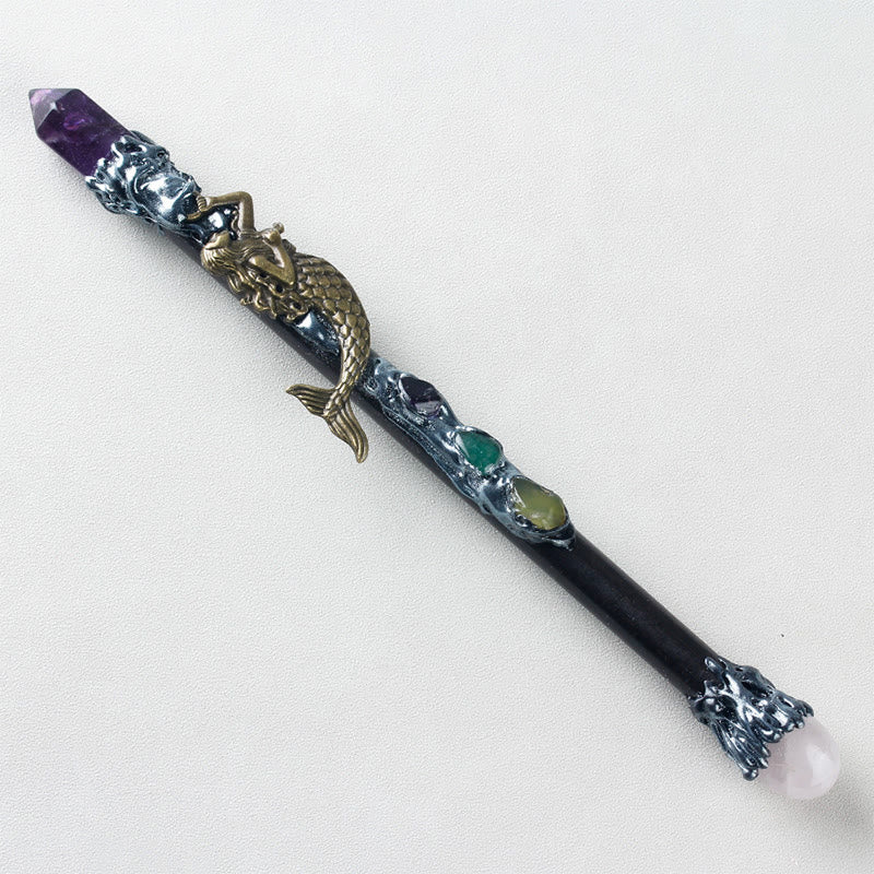 Olivenorma Amethyst Torch-shaped Crystal Wands - Mermaid - image 4