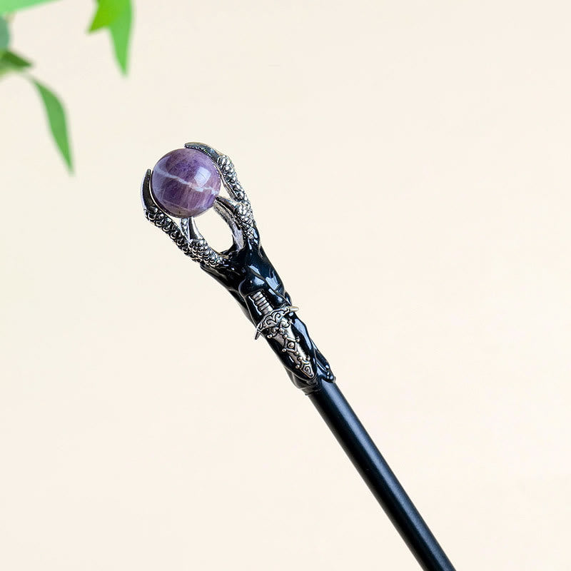 Olivenorma Natural Gemstone Dragon Claw-shaped Crystal Wands - Amethyst - image 5