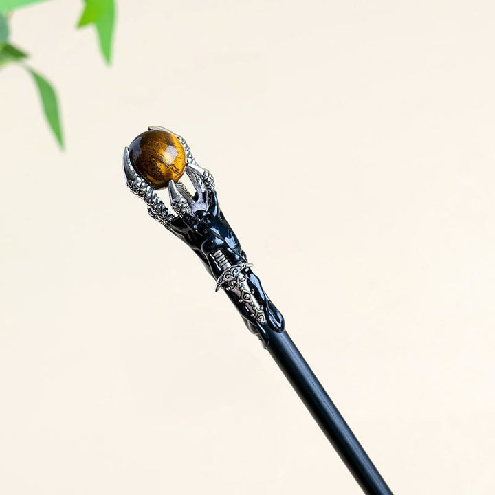 Olivenorma Natural Gemstone Dragon Claw-shaped Crystal Wands - Tiger's Eye - image 3