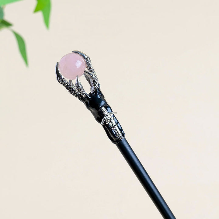 Olivenorma Natural Gemstone Dragon Claw-shaped Crystal Wands - Rose Quartz - image 11