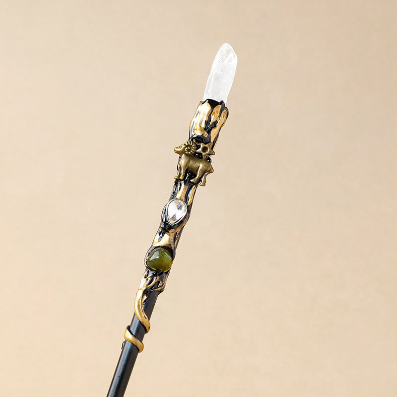 Olivenorma Natural Clear Crystal 12 Constellation Magic Crystal Wands - Aries - image 1