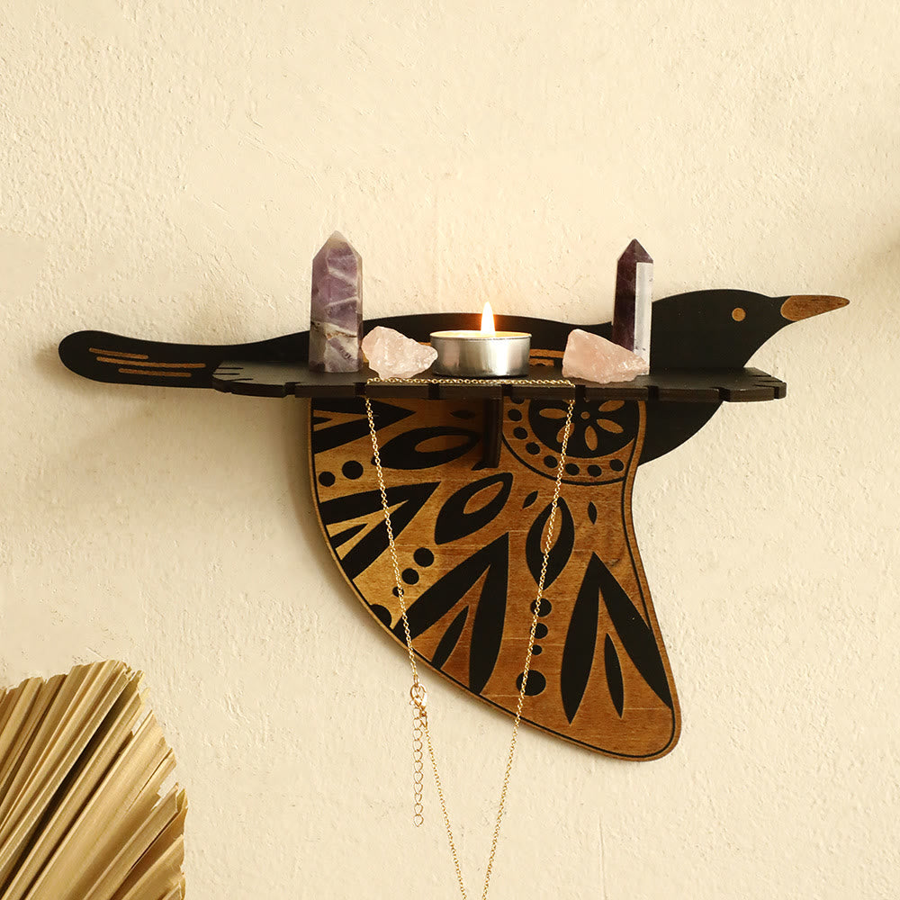 Olivenorma Wooden Flying Birds Crystal Shelf - C - image 3