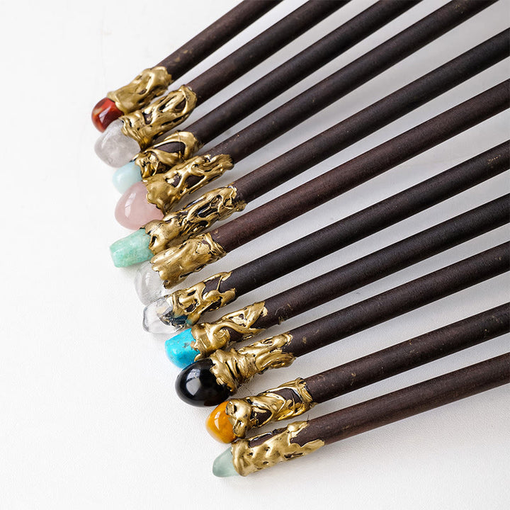 Olivenorma Natural Gemstone 12 Constellation Crystal Wands - image 25