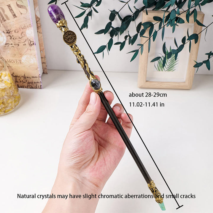 Olivenorma Natural Gemstone 12 Constellation Crystal Wands - image 23
