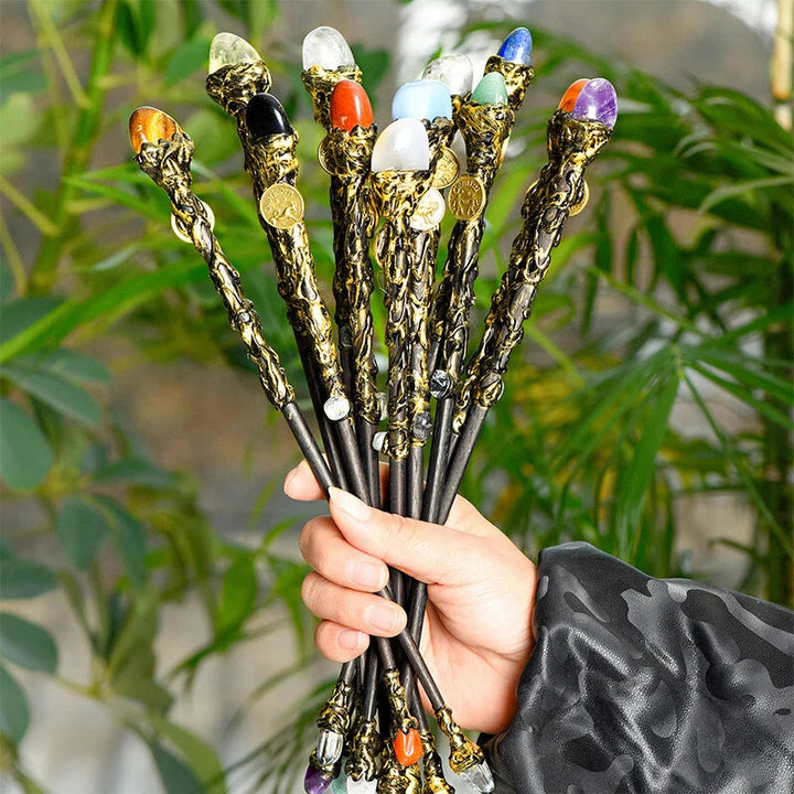 Olivenorma Natural Gemstone 12 Constellation Crystal Wands - image 2