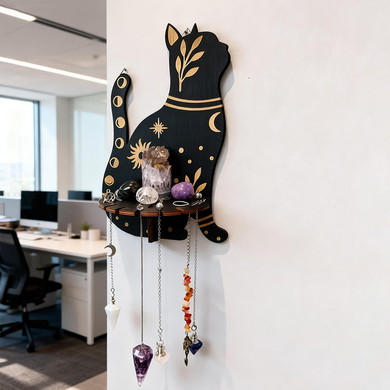 Olivenorma Wooden Cute Kitten Crystal Shelf - image 2