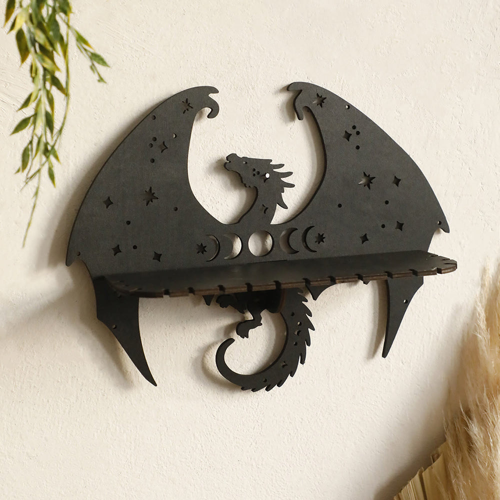 Olivenorma Wooden Gothic Dragon Crystal Shelf - image 1