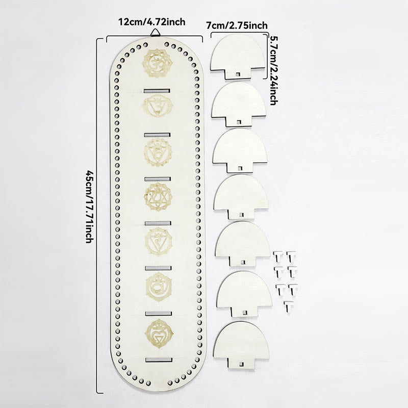 Olivenorma Wooden Boho Oval Multi-Layer Crystal Shelf - C - image 5