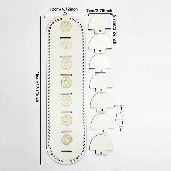 Olivenorma Wooden Boho Oval Multi-Layer Crystal Shelf - C - image 5