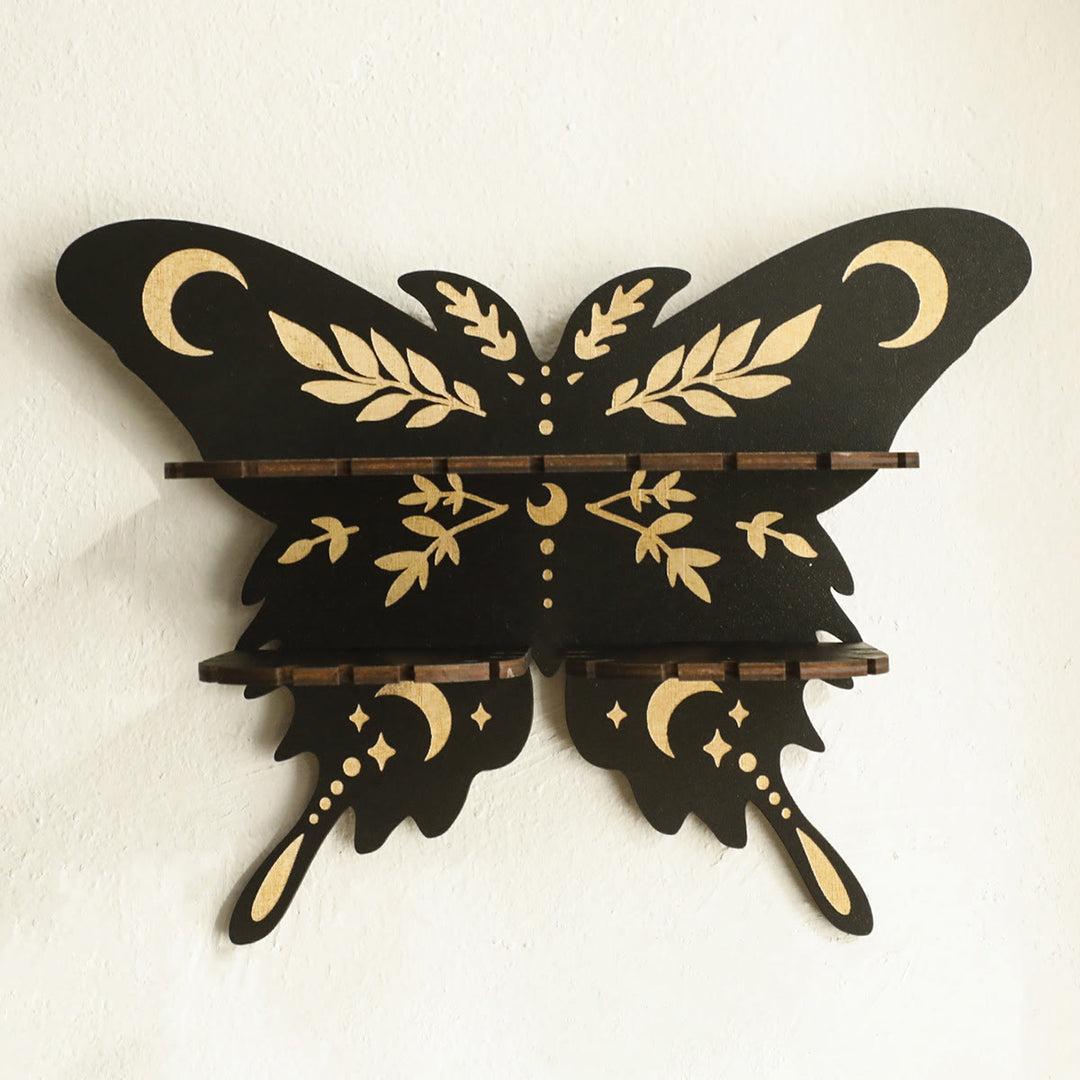 Olivenorma Wooden Moon&Star Butterfly Crystal Shelf - B - image 3