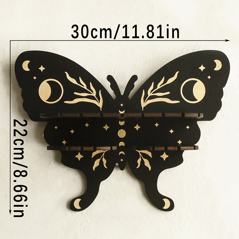 Olivenorma Wooden Moon&Star Butterfly Crystal Shelf - A - image 1