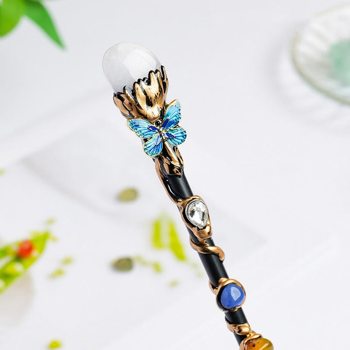 Olivenorma Natural Gemstone Heart Star Magic Crystal Wands - Clear Quartz-Tumbled Stone Style - image 11