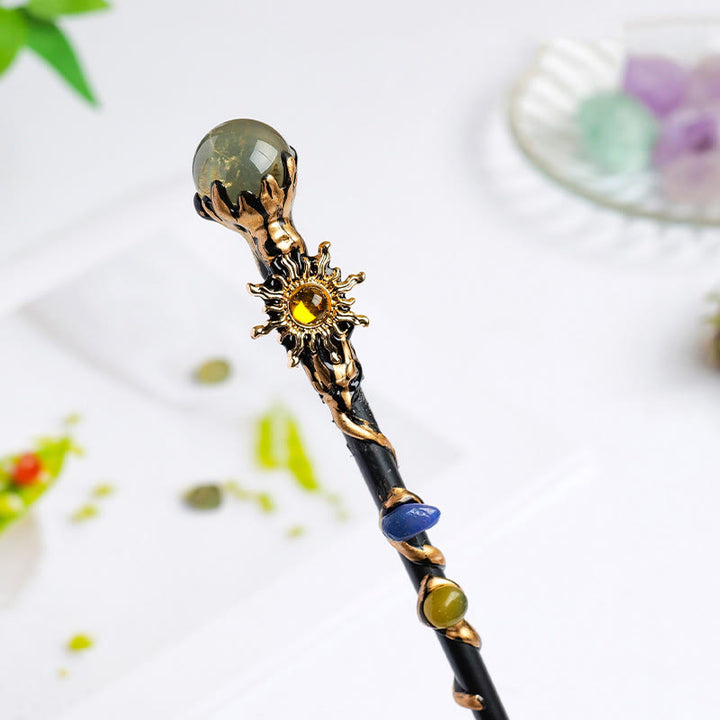 Olivenorma Natural Gemstone Heart Star Magic Crystal Wands - Citrine-Crystal Ball - image 29