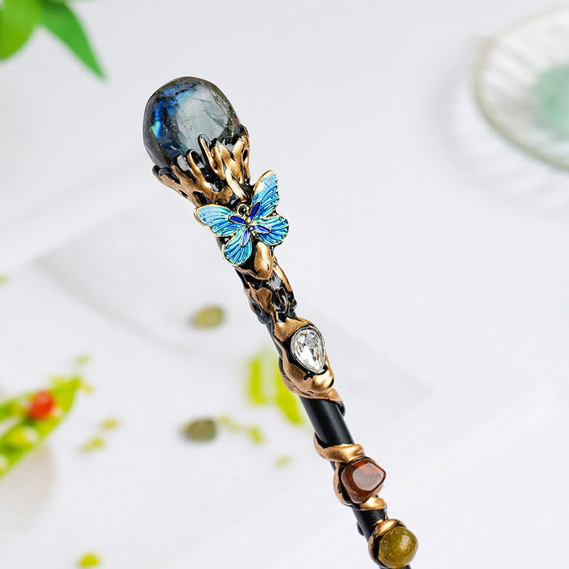 Olivenorma Natural Gemstone Heart Star Magic Crystal Wands - Labradorite-Tumbled Stone Style - image 21