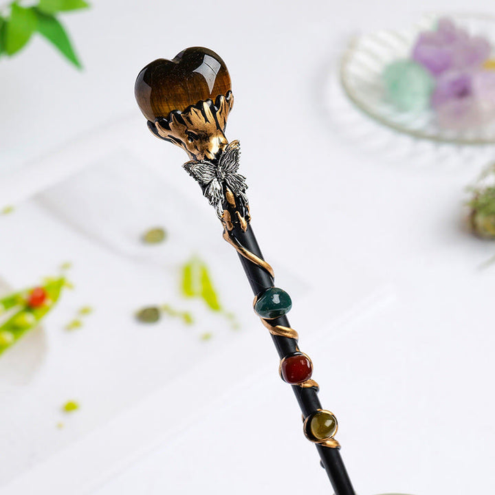Olivenorma Natural Gemstone Heart Star Magic Crystal Wands - image 7