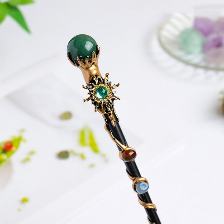 Olivenorma Natural Gemstone Heart Star Magic Crystal Wands - Green Aventurine-Crystal Ball - image 31