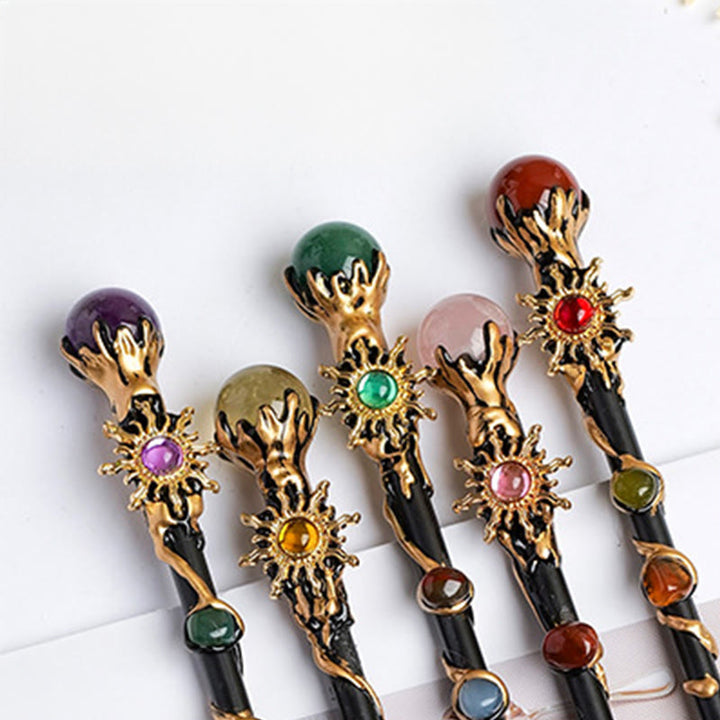 Olivenorma Natural Gemstone Heart Star Magic Crystal Wands - image 50