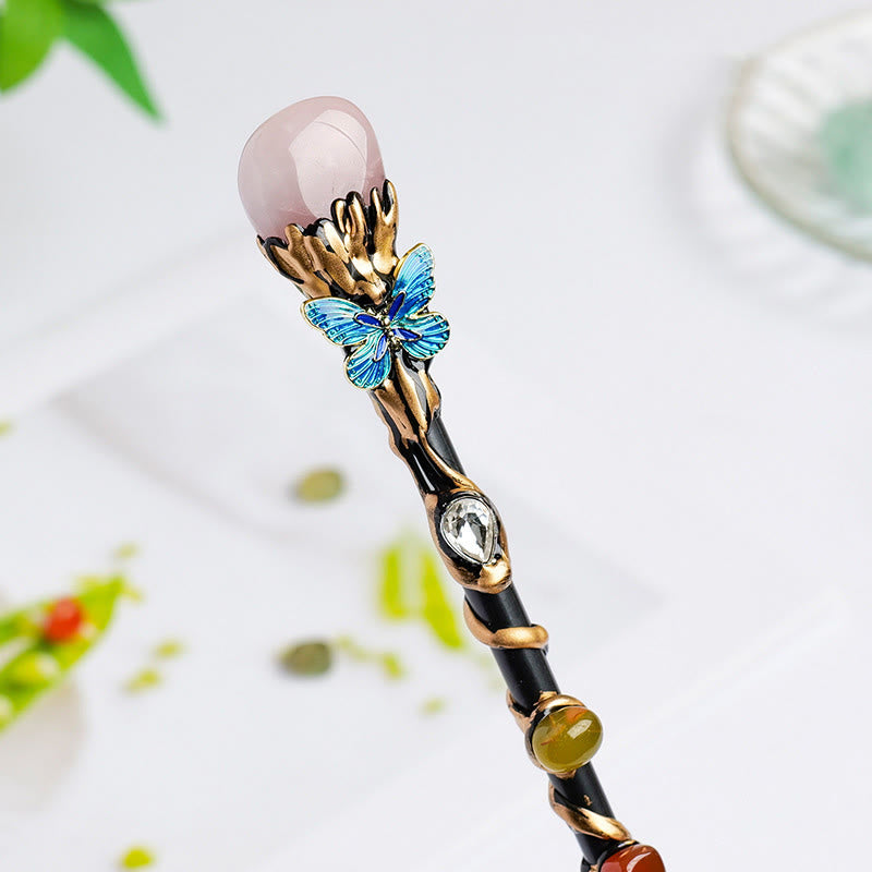 Olivenorma Natural Gemstone Heart Star Magic Crystal Wands - Rose Quartz-Tumbled Stone Style - image 13