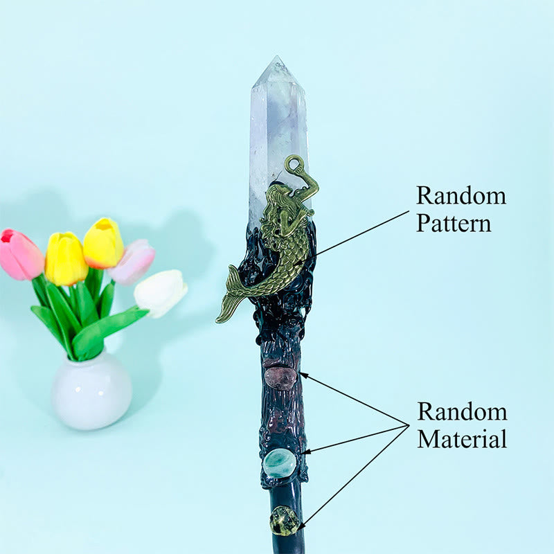 Olivenorma Natural Gemstone Magic Crystal Wands - Fluorite - image 11