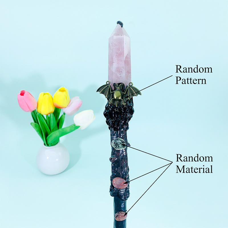 Olivenorma Natural Gemstone Magic Crystal Wands - Rose Quartz - image 5