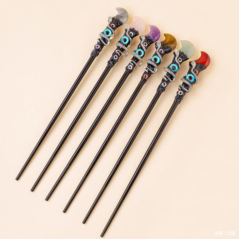 Olivenorma Natural Gemstone Evil Eye Magic Crystal Wands - image 32