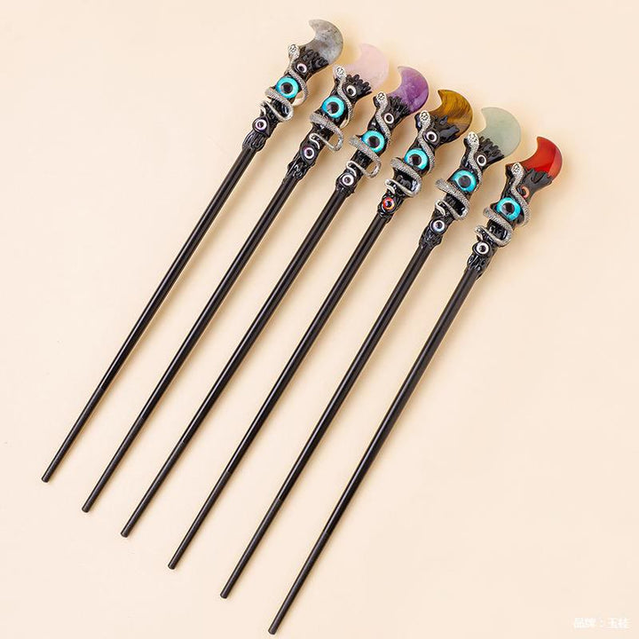 Olivenorma Natural Gemstone Evil Eye Magic Crystal Wands - image 32