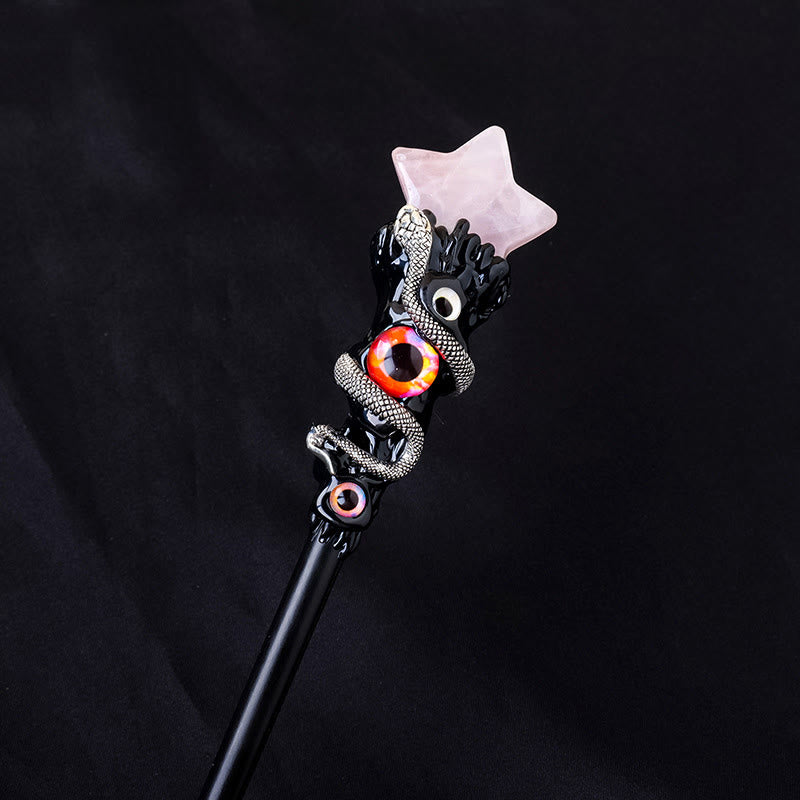 Olivenorma Natural Gemstone Evil Eye Magic Crystal Wands - Rose Quartz-Star Style - image 11