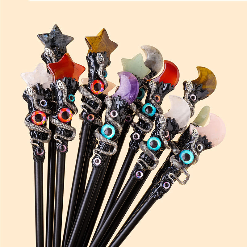 Olivenorma Natural Gemstone Evil Eye Magic Crystal Wands - image 31