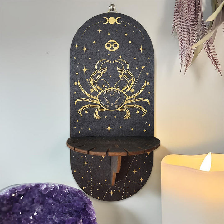 Olivenorma Wooden Boho Black oval-shaped Crystal Shelf - 8 - image 7