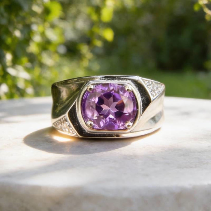 FREE Today: Amethyst Zircon Elegant Engagement Ring - image 2