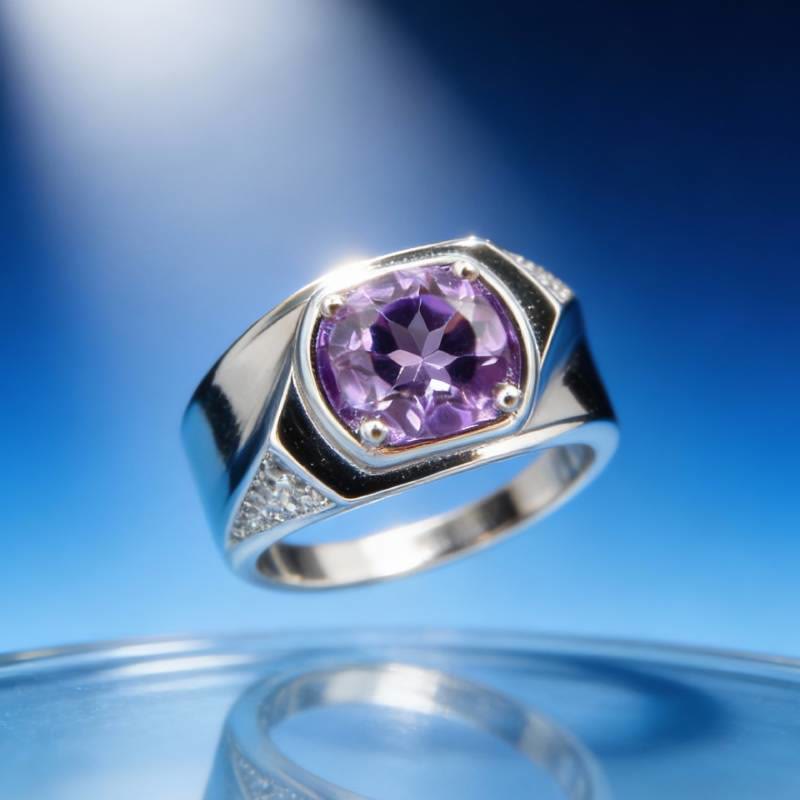 FREE Today: Amethyst Zircon Elegant Engagement Ring - image 1