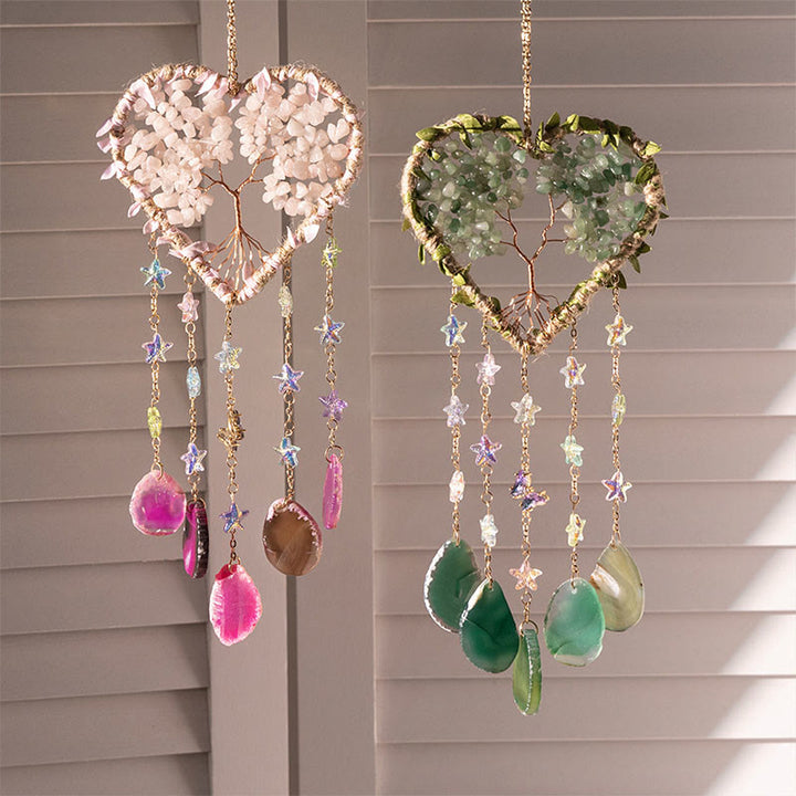 Olivenorma Crystal Chips Agate Tree of Life Suncatcher Hanging Wind Chime - image 7