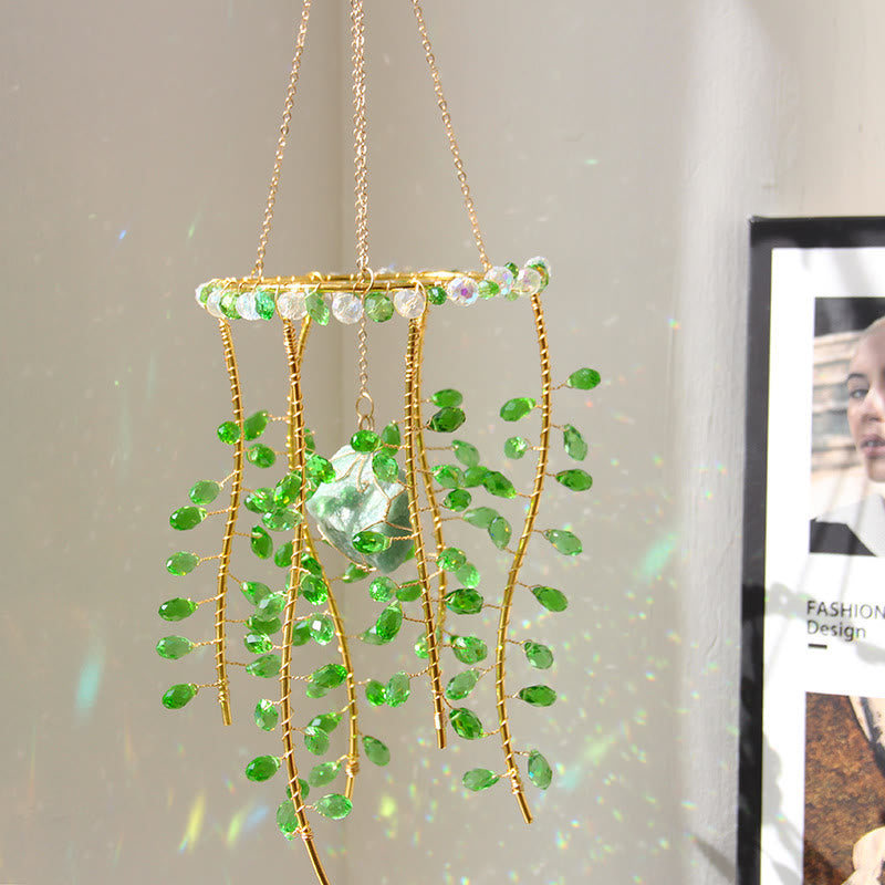 Olivenorma Natural Green Aventurine Willow Branch Suncatcher Wind Chime - image 0