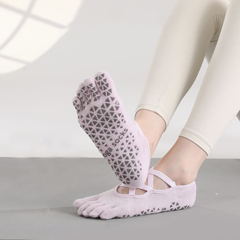Olivenorma Five-Toe Non-Slip Strap Design Yoga Socks - image 0