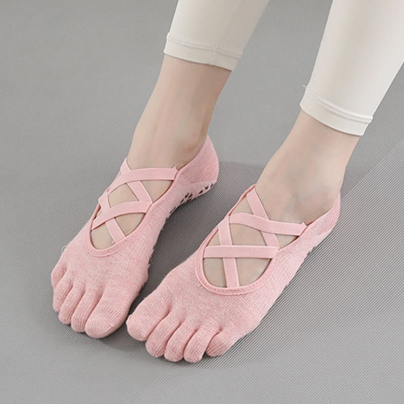 Olivenorma Five-Toe Non-Slip Strap Design Yoga Socks - image 5