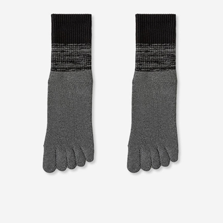 Olivenorma Breathable Toe Separation Non-Slip Pilates Barre Training Socks Gradient Five-Toe Mid-Calf Yoga Socks - Gray - 10 Pairs - image 10