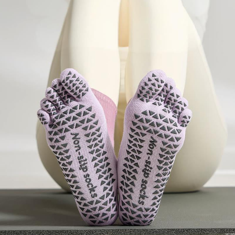 Olivenorma Five-Toe Non-Slip Tie Dye Sports Yoga Socks - Each Color - 2Pairs - image 0