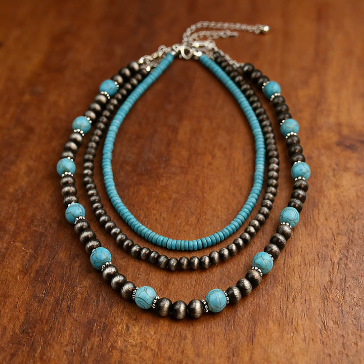 Olivenorma Navajo Style Turquoise Layered Necklace - Style-2 - image 1