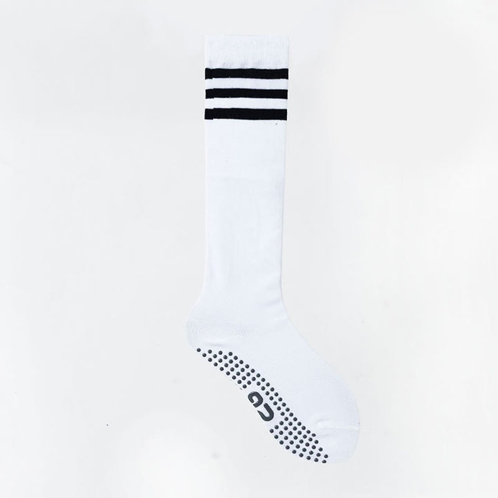 Olivenorma Solid Color Calf-Length Non-Slip Grip Pilates Barre Fitness Socks with Breathable Cotton Comfort Support Yoga Socks - Striped White - 10 Pairs - image 41