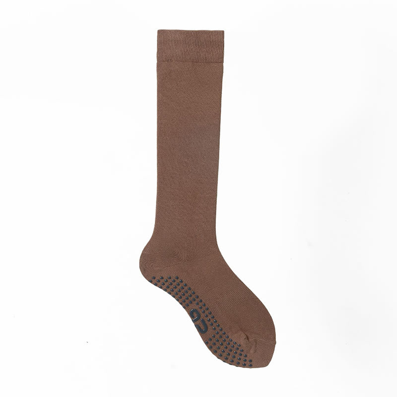 Olivenorma Solid Color Calf-Length Non-Slip Grip Pilates Barre Fitness Socks with Breathable Cotton Comfort Support Yoga Socks - Caramel - 10 Pairs - image 26