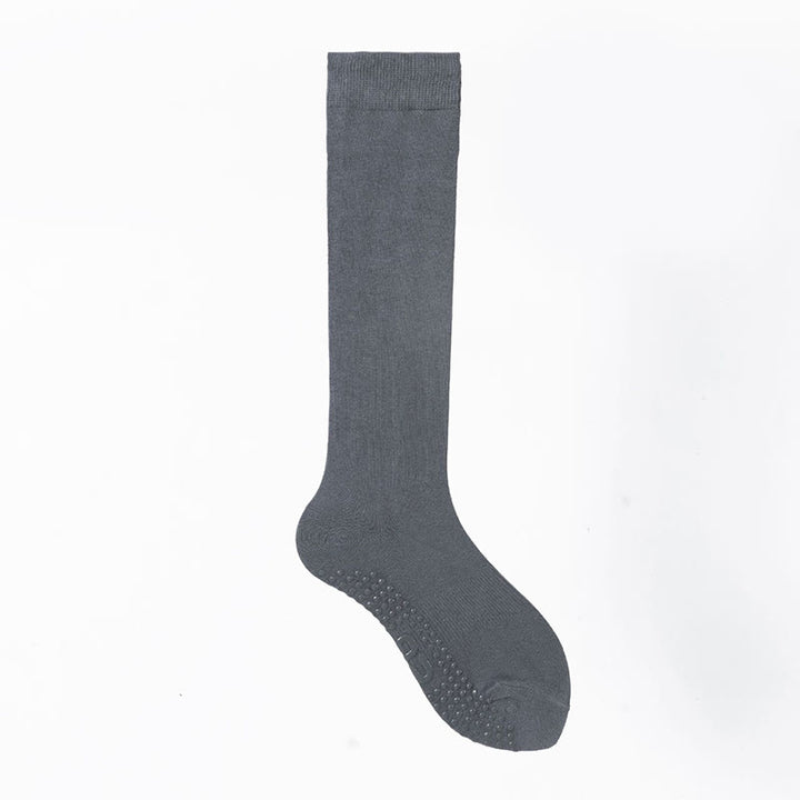 Olivenorma Solid Color Calf-Length Non-Slip Grip Pilates Barre Fitness Socks with Breathable Cotton Comfort Support Yoga Socks - Medium Gray - 10 Pairs - image 7