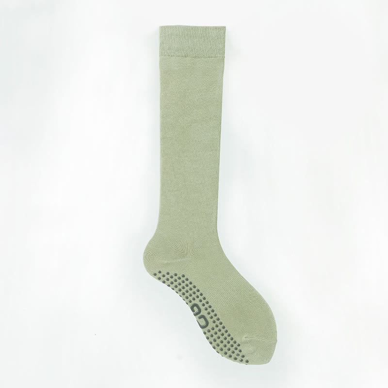 Olivenorma Solid Color Calf-Length Non-Slip Grip Pilates Barre Fitness Socks with Breathable Cotton Comfort Support Yoga Socks - Moss Green - 10 Pairs - image 33
