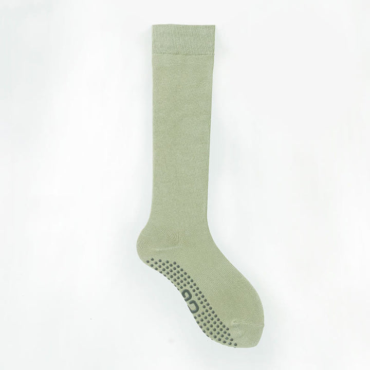 Olivenorma Solid Color Calf-Length Non-Slip Grip Pilates Barre Fitness Socks with Breathable Cotton Comfort Support Yoga Socks - Moss Green - 10 Pairs - image 33