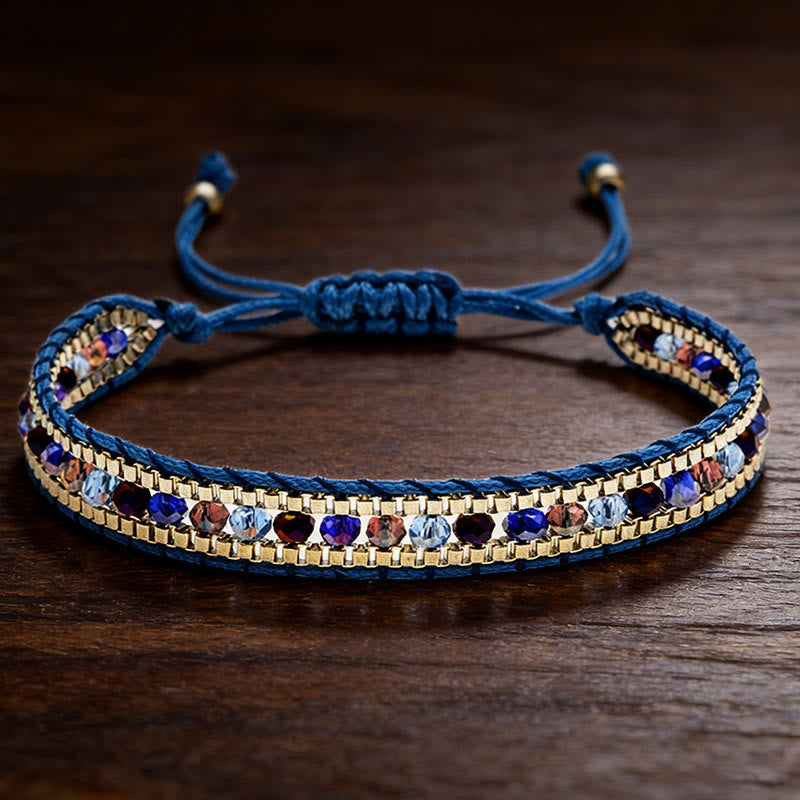 Olivenorma Colorful Crystal Beaded Multi-Layer Woven Wrap Bracelet - Style-10 - image 10