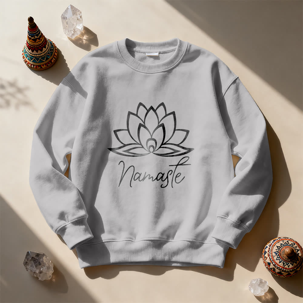 Olivenorma Namaste Lotus Yoga Meditation Mindfulness Sweatshirt - image 1