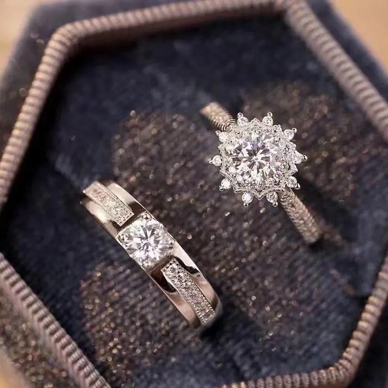 FREE Today: 2Pcs Rose Prince & Princess Engagement Ring Set - image 3